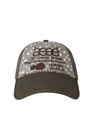 [AEAE] WEB LOGO STAR MESH CAP 웹 로고 스타 매시 캡 - GREY