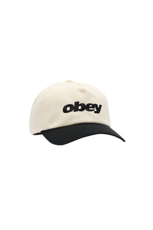 OBEY DELTA 5 PANEL STRAPBACK 오베이 델타 5 패널 스트랩백  - UNBLEACHED MULTI