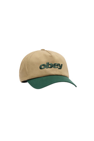 OBEY DELTA 5 PANEL STRAPBACK 오베이 델타 5 패널 스트랩백  - KHAKI MULTI