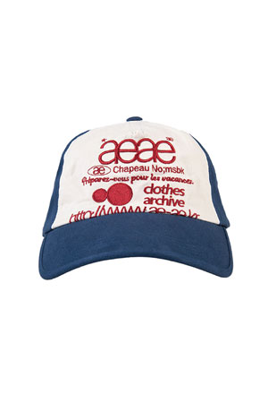 AEAE] WEB LOGO 5PANNEL CAP - BLUE RED
