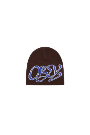 OBEY GETZ BEANIE 오베이 게츠 비니  - DARK BROWN