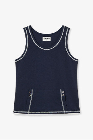 [AEAE] LACE POCKET SLEEVELESS 레이스 포켓 슬리브리스 - NAVY
