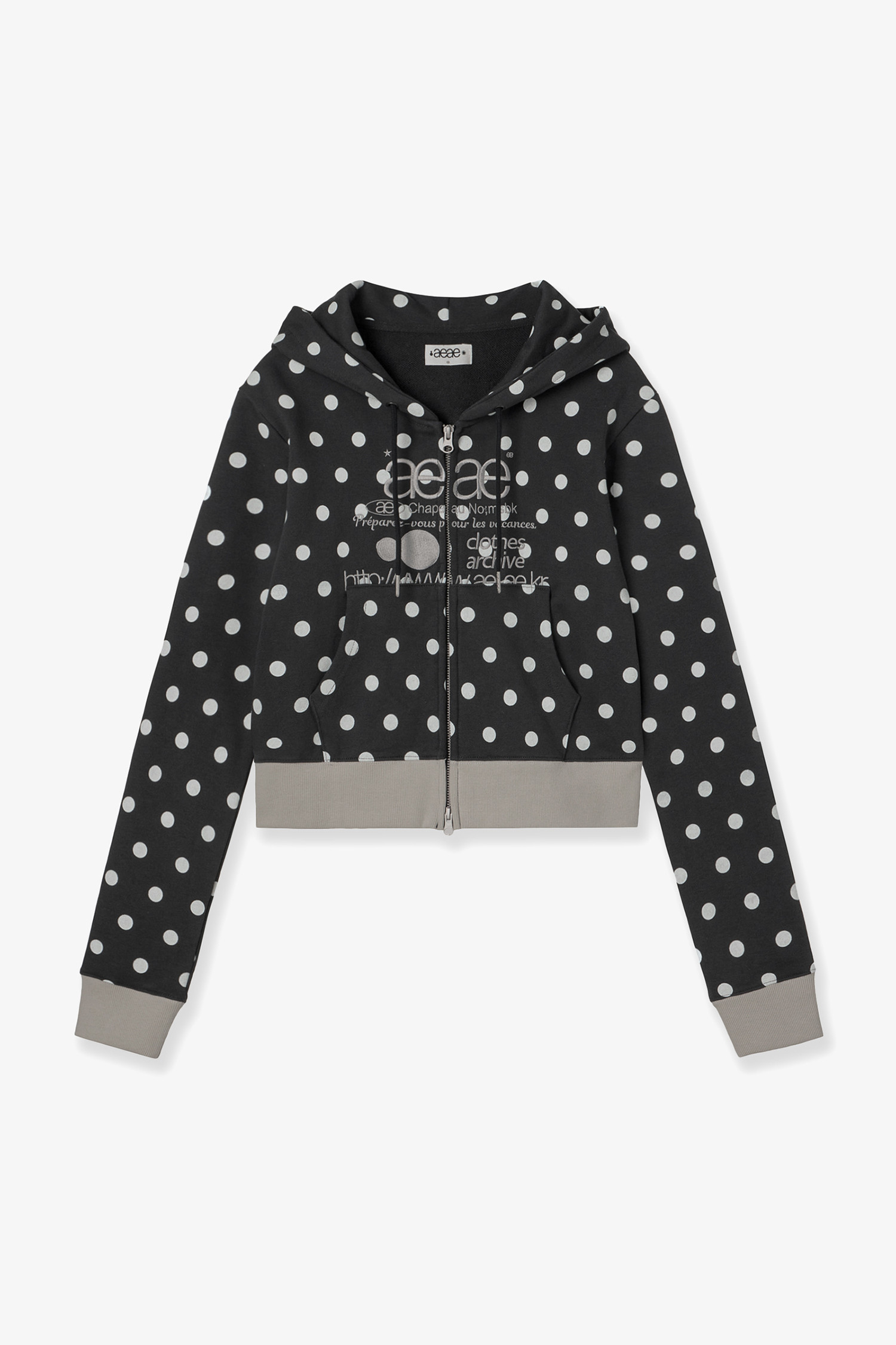 【AEAE】WEB LOGO CROP HOOD ZIP UP WEB LOGO CROP HOOD ZIP UP（パーカー）｜aeae