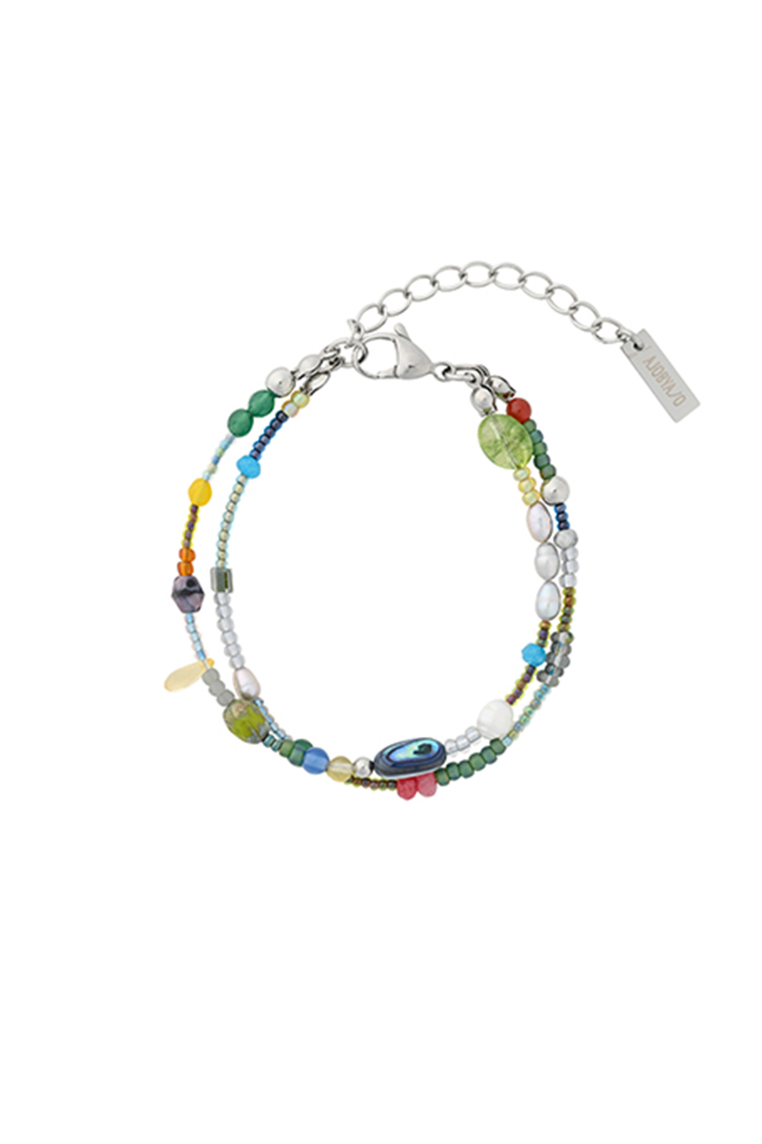 【AJO AJOBYAJO】25SS★ Multi Color Beads Layered Necklace 1924afef-201c-5f45-bd41-