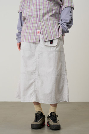 [그라미치] NYLON UTILITY SKIRT 나일론 유틸리티 스커트 - ECRU