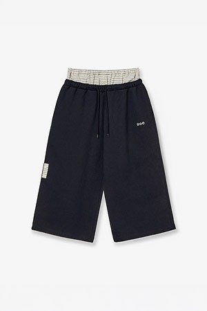 [AEAE] BRIEFS LAYERED SWEATPANTS 브리프 레이어드 스웨트팬츠 - NAVY