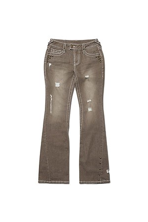 [노매뉴얼] NO RELIGION BOOTCUT DENIM PANTS 노 릴리전 부츠컷 데님 팬츠 - WASHED BROWN