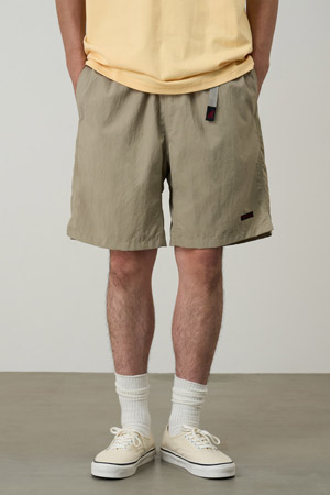 [그라미치] NYLON PACKABLE G-SHORT 나일론 패커블 G-쇼츠 - MILK TEA