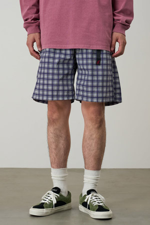 [그라미치] CHECKERED SHELL SHORT 체커드 쉘 쇼츠 - NAVY CHECK
