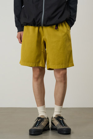 [그라미치] G-SHORT PIGMENT DYED G-쇼츠 피그먼트 다이드 - MUSTARD PIGMENT