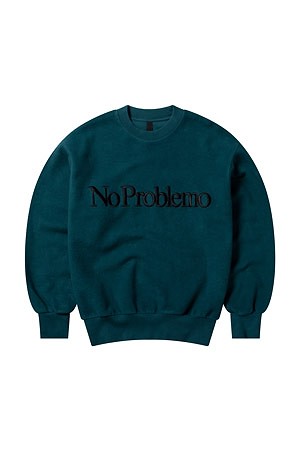 [노프라블레모] REVERSE FLEECE SWEATSHIRT 리버스 플리스 스웨트셔츠 - TEAL