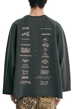[아조바이아조] 10th Anniversary Raglan Sweatshirt 10th 애니버서리 라글란 스웻셔츠 - CHARCOAL