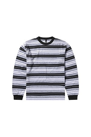 [노프라블레모] JACQUARD STRIPE LS TEE 자카드 스트라이프 롱 슬리브 티 - BLACK