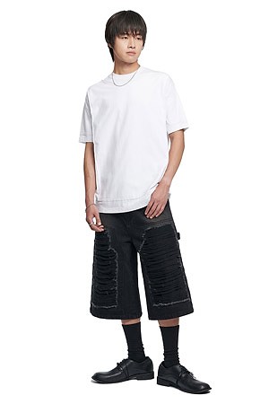 [노매뉴얼] OVERLAY T-SHIRT 오버레이 티셔츠 - OFF WHITE