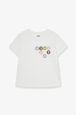 [AEAE] COLOR DOT LOGO TEE 컬러 닷 로고 티 - WHITE