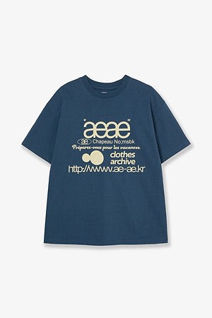 [AEAE] WEB LOGO T-SHIRTS 웹 로고 티셔츠 - INDIGO