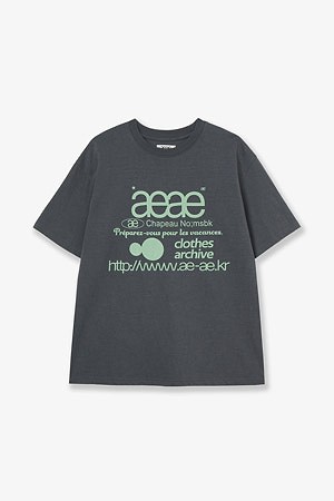 [AEAE] WEB LOGO T-SHIRTS 웹 로고 티셔츠 - CHARCOAL