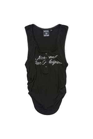 [노매뉴얼] NO RELIGION SHIRRING SLEEVELESS TEE 노 릴리전 셔링 슬리브리스 티 - BLACK