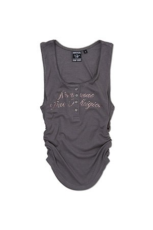 [노매뉴얼] NO RELIGION SHIRRING SLEEVELESS TEE 노 릴리전 셔링 슬리브리스 티 - CHARCOAL