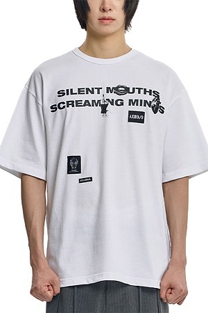 [아조바이아조] SMSM Slogan T-Shirt SMSM 슬로건 티셔츠 - WHITE