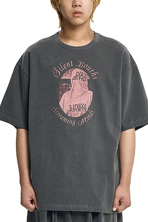 [아조바이아조] Autosuggestion Washed T-Shirt 오토서제스천 워시드 티셔츠 - CHARCOAL