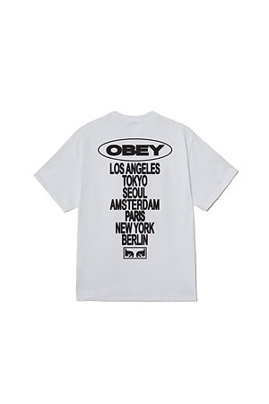 [오베이] OBEY GLOBAL IMPACT 오베이 글로벌 임팩트 반팔 티셔츠 - WHITE