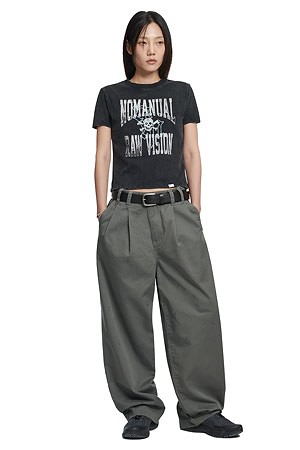 [노매뉴얼] NM SKULL T-SHIRT (WOMAN) 엔엠 스컬 티셔츠 (우먼) - WASHED BLACK