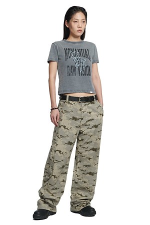 [노매뉴얼] NM SKULL T-SHIRT (WOMAN) 엔엠 스컬 티셔츠 (우먼) - WASHED GRAY