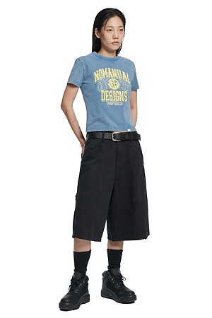 [노매뉴얼] LAYERED ARCH GRAPHIC T-SHIRT (WOMAN) 레이어드 아치 그래픽 반팔 티셔츠 (우먼) - WASHED NAVY