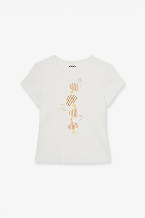 [AEAE] MUSHROOM HOTFIX TEE 머쉬룸 핫픽스 티 - WHITE