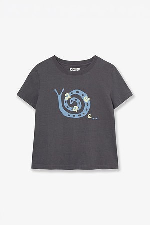 [AEAE] SNAIL T-SHIRTS 스네일 티셔츠 - CHARCOAL