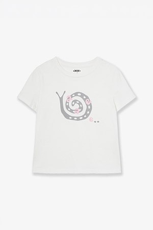 [AEAE] SNAIL T-SHIRTS 스네일 티셔츠 - WHITE