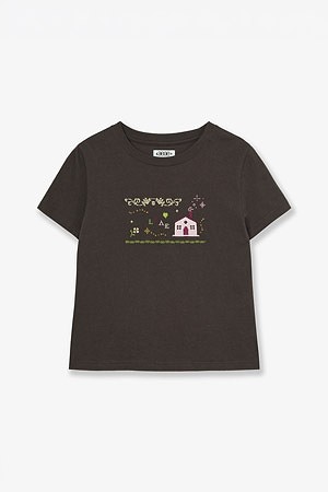 [AEAE] SWEET HOME TEE 스위트 홈 티 - DARK BROWN