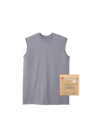 [HANES] 헤인즈 모쿠 슬리브리스 티셔츠  - MOKU