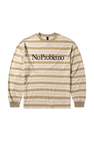 [노프라블레모] NO PROBLEMO STRIPED LS TEE 노 프라블레모 스트라이프 롱슬리브 티 - SAND