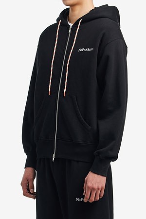 [노프라블레모] MINI PROBLEMO ZIP HOODIE 미니 프로블레모 집 후디 - BLACK