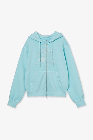 [AEAE] WEB LOGO WASHED HOOD ZIP UP 웹 로고 워시드 후드 집업 - BLUE