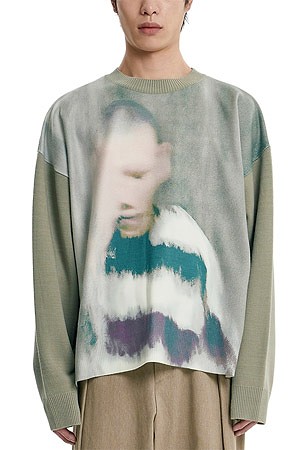 [아조바이아조] Jack a Dull Boy Watercolor Sweater 잭 어 들 보이 워터컬러 스웨터 - MINT