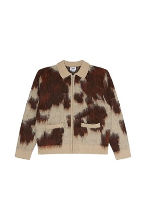 [오베이] OBEY COW PATTERN ZIP SWEATER 오베이 카우 패턴 칩 스웨터 - COW MULTI