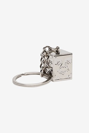 [오베이] ICON FACE CUBE KEY CHAIN 아이콘 페이스 큐브 키 체인 - SILVER