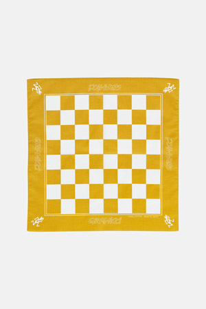 [그라미치] CHECKERS BANDANA 체커스 반다나 - YELLOW ORANGE