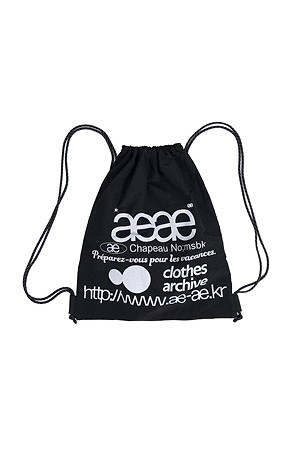 [AEAE] WEB LOGO GYM SACK 웹 로고 짐색 - BLACK