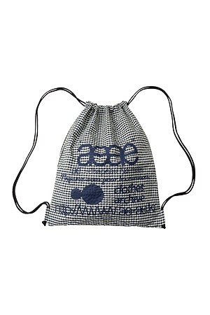 [AEAE] WEB LOGO CHECK GYM SACK 웹 로고 체크 짐색 - BLUE