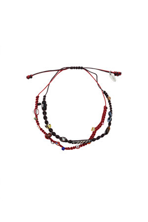 [아조바이아조] Wabisabi Knot Layered Bracelet 와비사비 너트 레이어드 브레이슬릿 - RED
