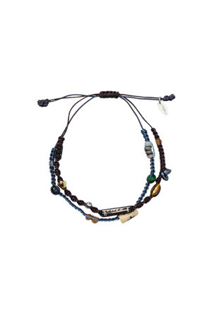 [아조바이아조] Wabisabi Knot Layered Bracelet 와비사비 너트 레이어드 브레이슬릿 - BLUE