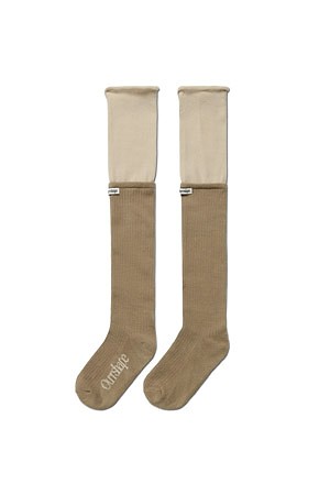 [OURRSHAPE] LAYERED SOCKS 레이어드 삭스 - MUTED BEIGE
