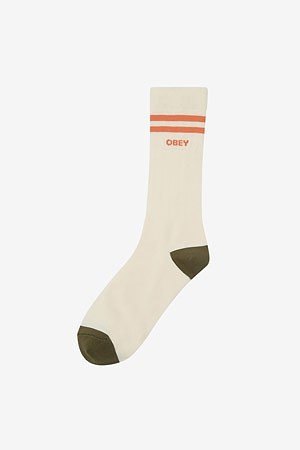 [오베이] OBEY SOCCER SOCKS 오베이 사커 삭스 - UNBLEACHED/DUSTY ORANGE