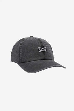 [오베이] ICON EYES PIGMENT 6 PANEL VELCRO BACK 아이콘 아이즈 피그먼트 6 패널 벨크로 백 모자 - PIGMENT BLACK