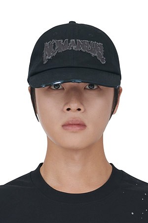 [노매뉴얼] N.P DAMAGED BALL CAP 엔피 데미지드 볼 캡 - BLACK