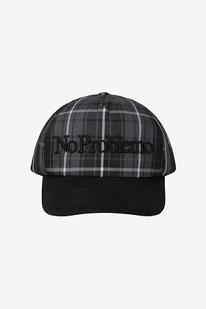 [노프라블레모] NO PROBLEMO PLAID CAP 노 프로블레모 플래드 캡 - BLACK